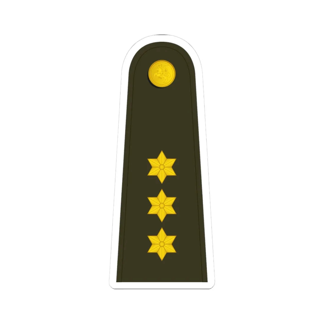 Lithuania Army OF 2 (Lithuania) (Military Rank) STICKER Vinyl Kiss-Cut Decal 3 Inch White - The Sticker Space