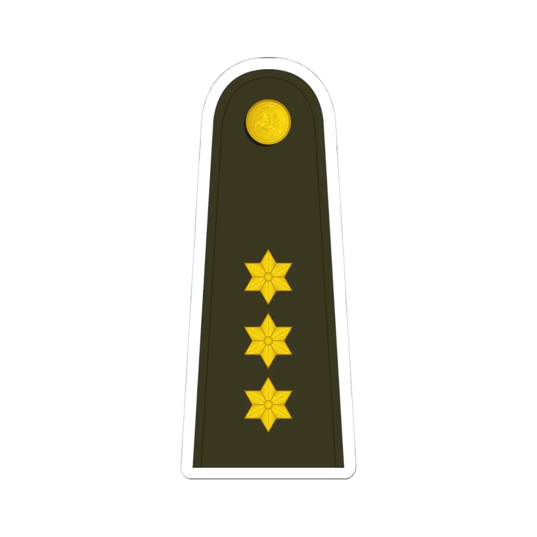 Lithuania Army OF 2 (Lithuania) (Military Rank) STICKER Vinyl Kiss-Cut Decal 4 Inch White - The Sticker Space