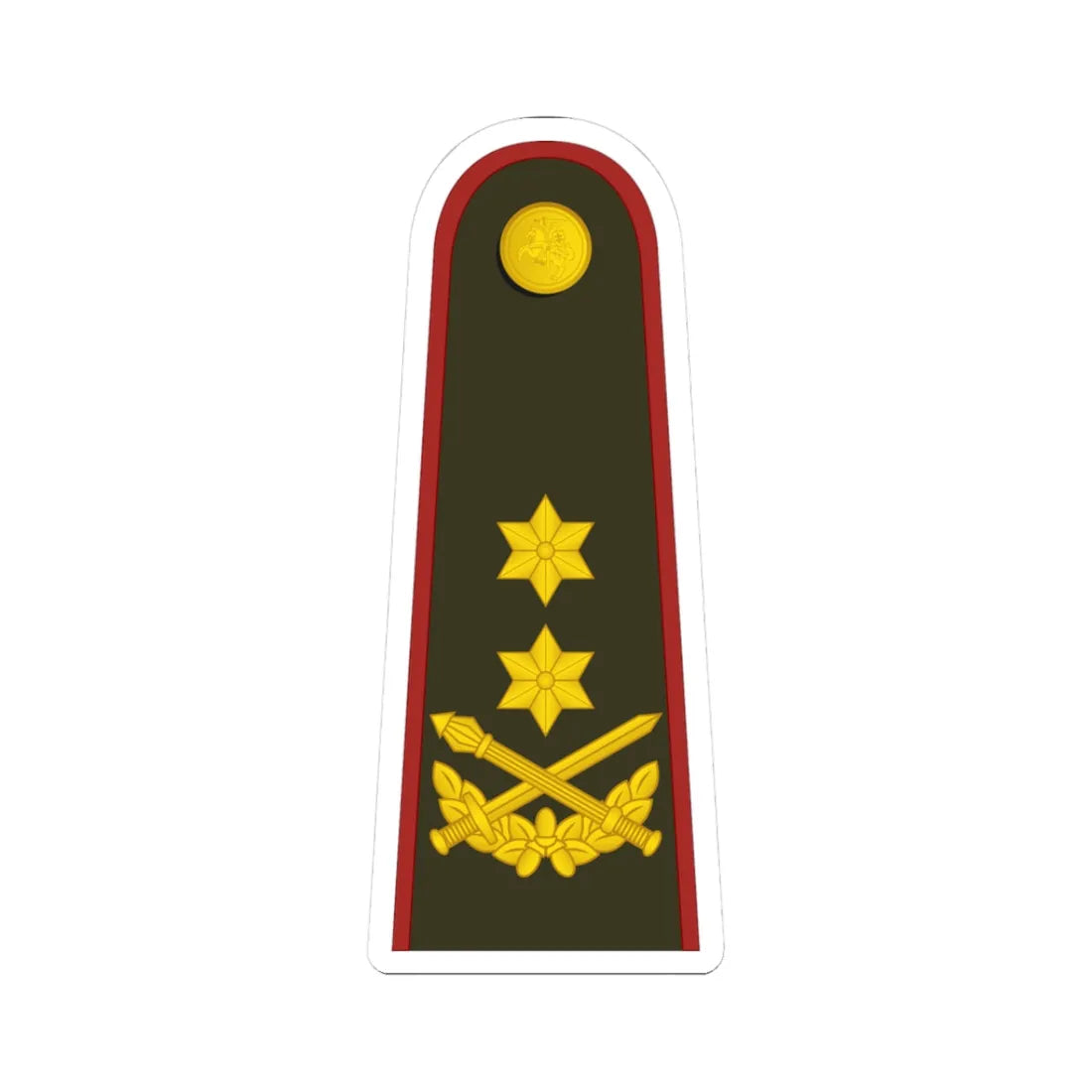 Lithuania Army OF 7 (Lithuania) (Military Rank) STICKER Vinyl Kiss-Cut Decal 3 Inch White - The Sticker Space