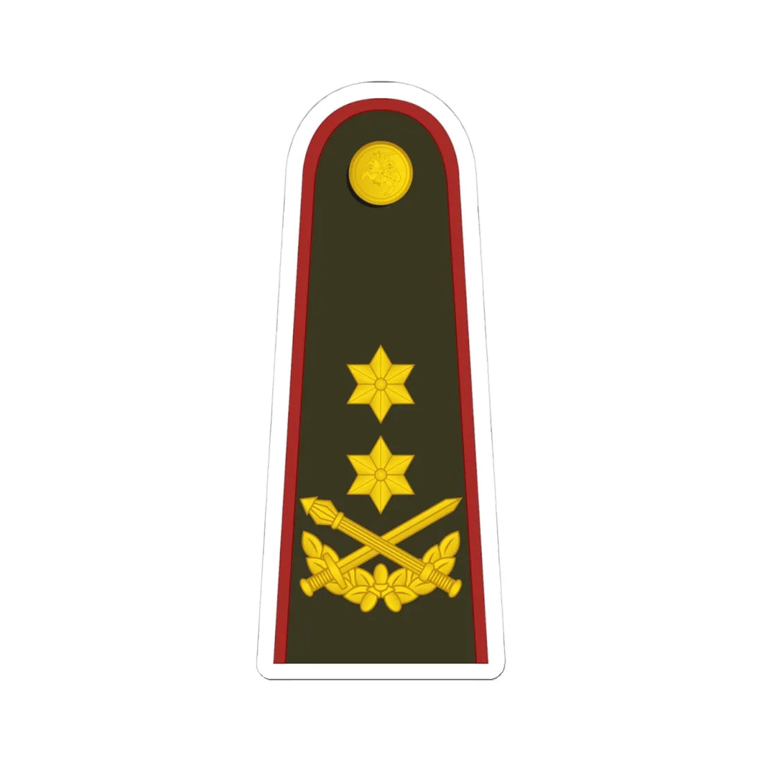 Lithuania Army OF 7 (Lithuania) (Military Rank) STICKER Vinyl Kiss-Cut Decal 4 Inch White - The Sticker Space