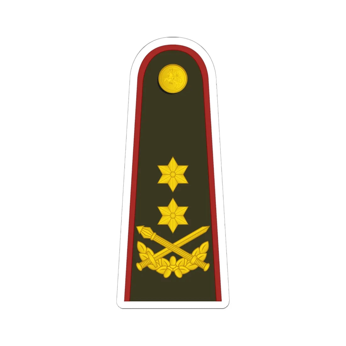 Lithuania Army OF 7 (Lithuania) (Military Rank) STICKER Vinyl Kiss-Cut Decal 6 Inch White - The Sticker Space