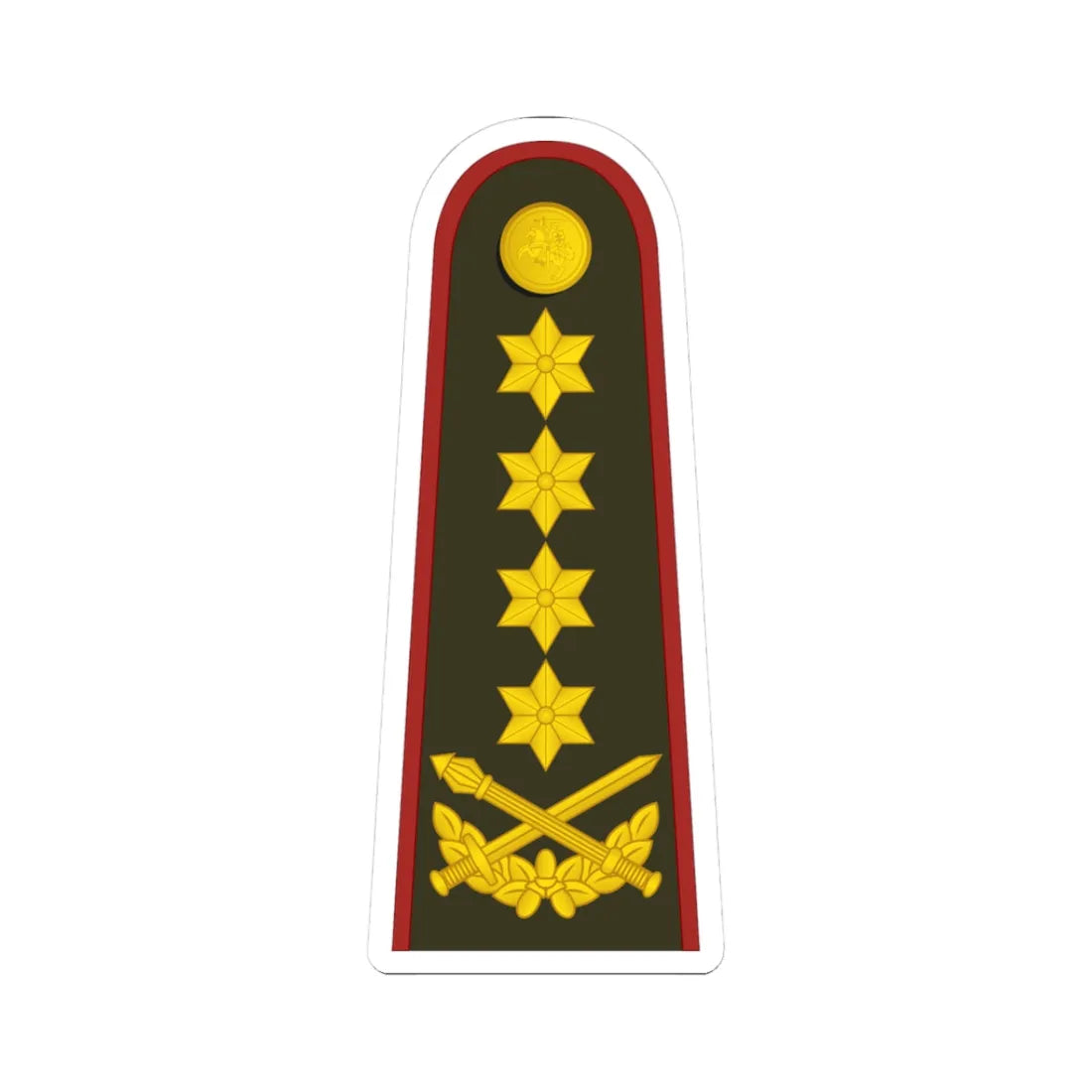 Lithuania Army OF 9 (Lithuania) (Military Rank) STICKER Vinyl Kiss-Cut Decal 3 Inch White - The Sticker Space