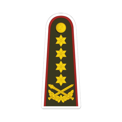 Lithuania Army OF 9 (Lithuania) (Military Rank) STICKER Vinyl Kiss-Cut Decal 6 Inch White - The Sticker Space