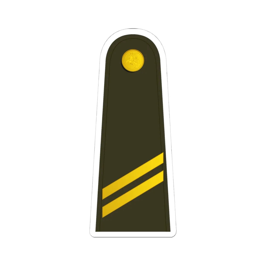 Lithuania Army OR 2 (Lithuania) (Military Rank) STICKER Vinyl Kiss-Cut Decal 4 Inch White - The Sticker Space
