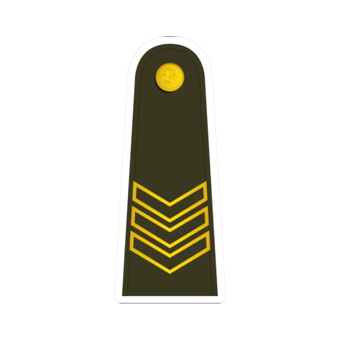 Lithuania Army OR 6 Special (Lithuania) (Military Rank) STICKER Vinyl Kiss-Cut Decal 2 Inch White - The Sticker Space