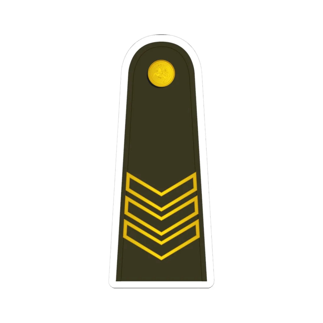 Lithuania Army OR 6 Special (Lithuania) (Military Rank) STICKER Vinyl Kiss-Cut Decal 3 Inch White - The Sticker Space