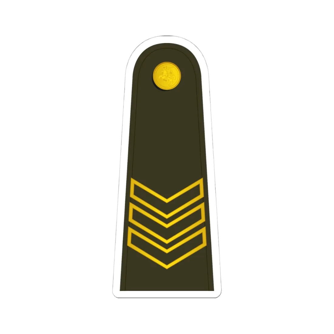 Lithuania Army OR 6 Special (Lithuania) (Military Rank) STICKER Vinyl Kiss-Cut Decal 4 Inch White - The Sticker Space