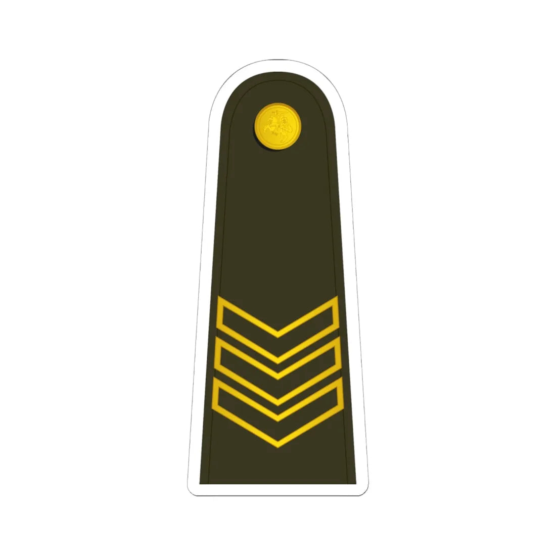 Lithuania Army OR 6 Special (Lithuania) (Military Rank) STICKER Vinyl Kiss-Cut Decal 6 Inch White - The Sticker Space