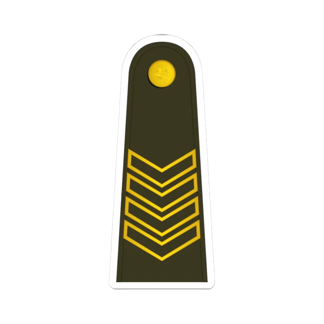 Lithuania Army OR 7 Special (Lithuania) (Military Rank) STICKER Vinyl Kiss-Cut Decal 3 Inch White - The Sticker Space