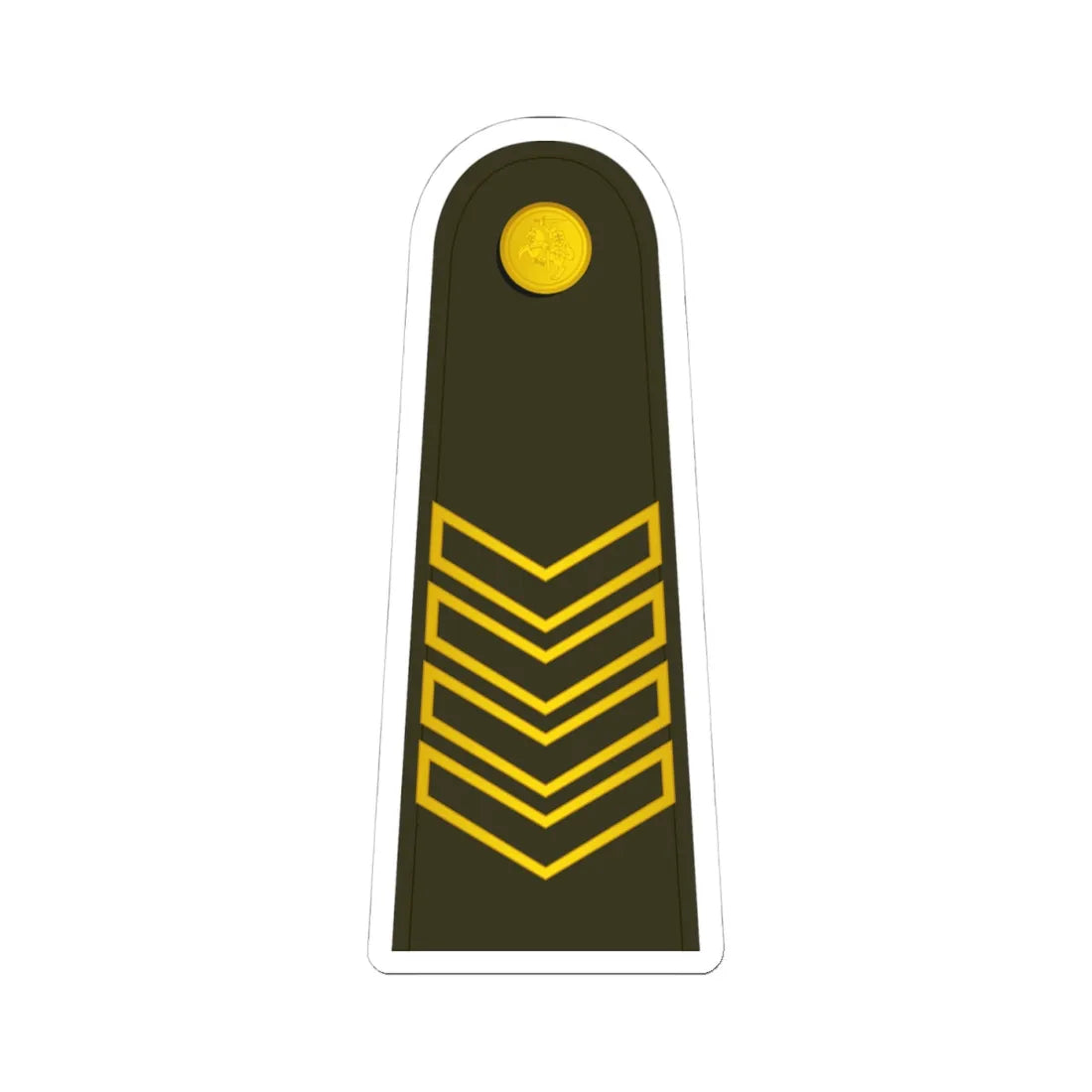 Lithuania Army OR 7 Special (Lithuania) (Military Rank) STICKER Vinyl Kiss-Cut Decal 4 Inch White - The Sticker Space