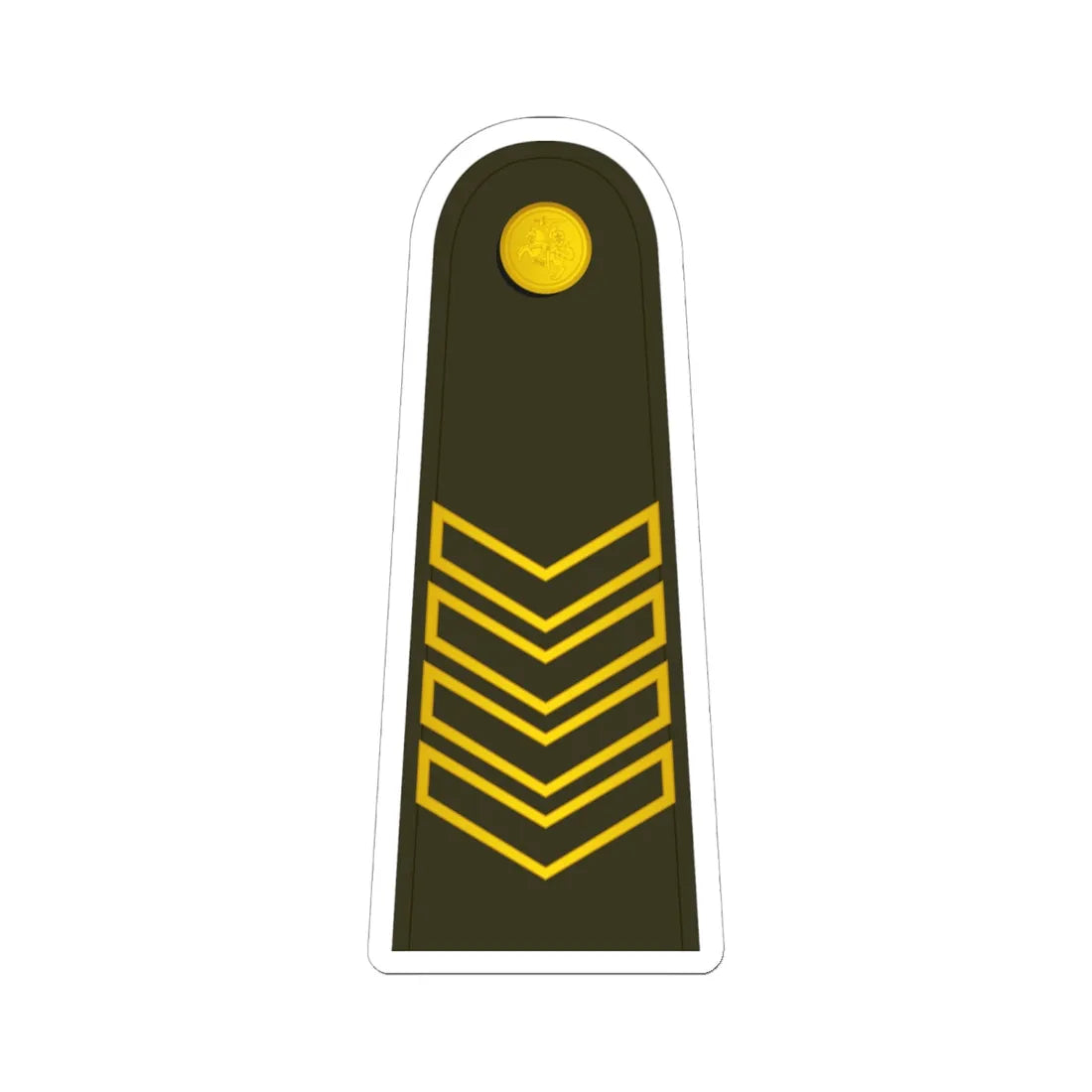 Lithuania Army OR 7 Special (Lithuania) (Military Rank) STICKER Vinyl Kiss-Cut Decal 6 Inch White - The Sticker Space