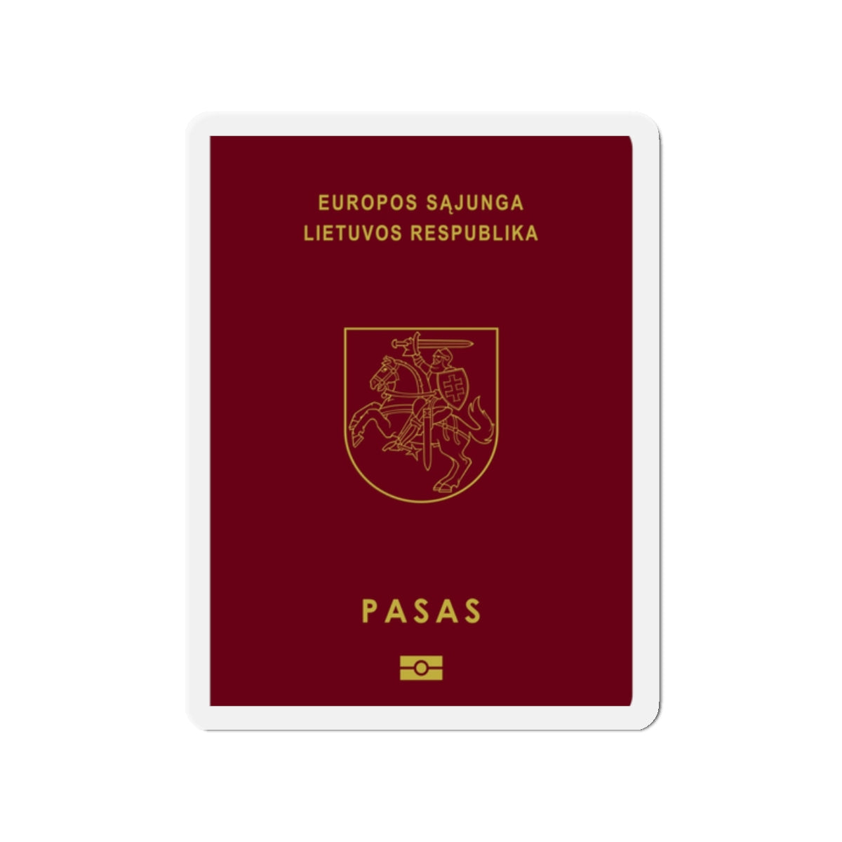 Lithuanian Passport - Die-Cut Magnet-2" x 2"-The Sticker Space