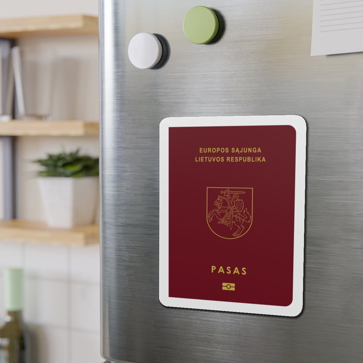 Lithuanian Passport - Die-Cut Magnet-The Sticker Space