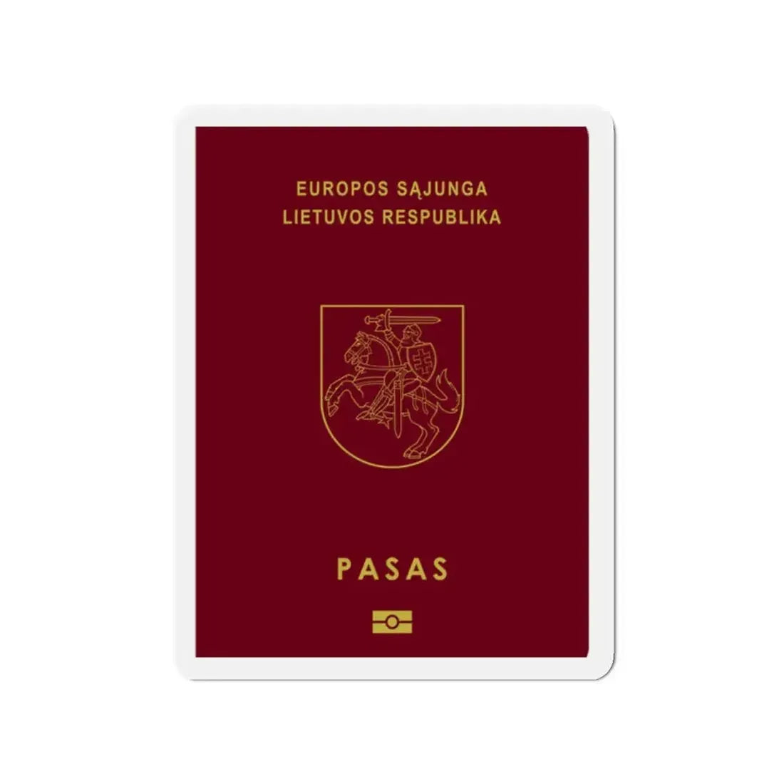 Lithuanian Passport - Refrigerator Magnet 2 Inch - The Sticker Space