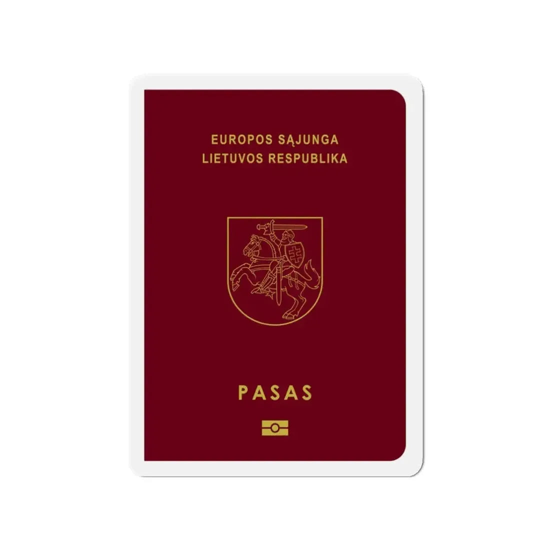 Lithuanian Passport - Refrigerator Magnet 3 Inch - The Sticker Space