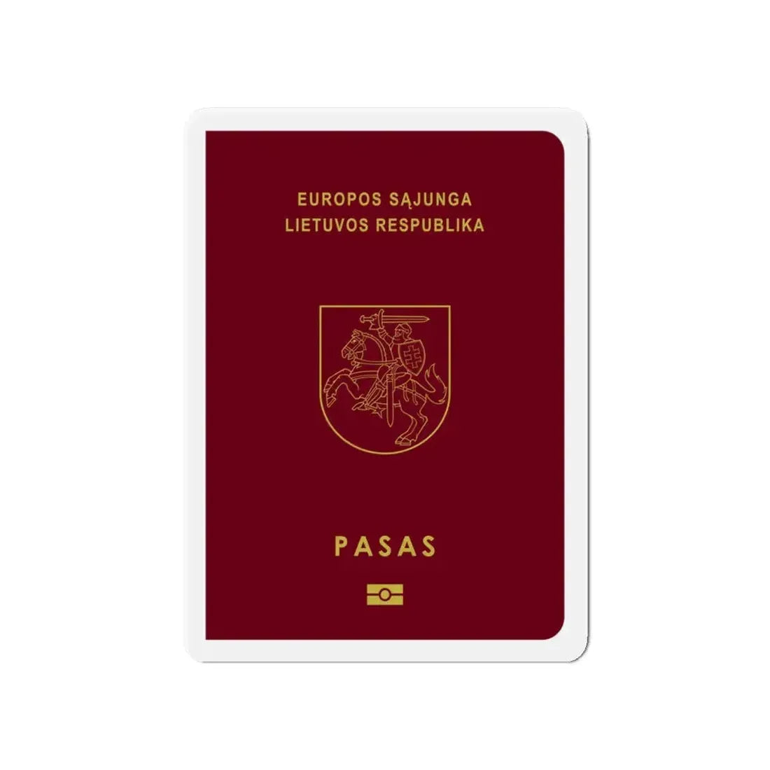 Lithuanian Passport - Refrigerator Magnet 4 Inch - The Sticker Space