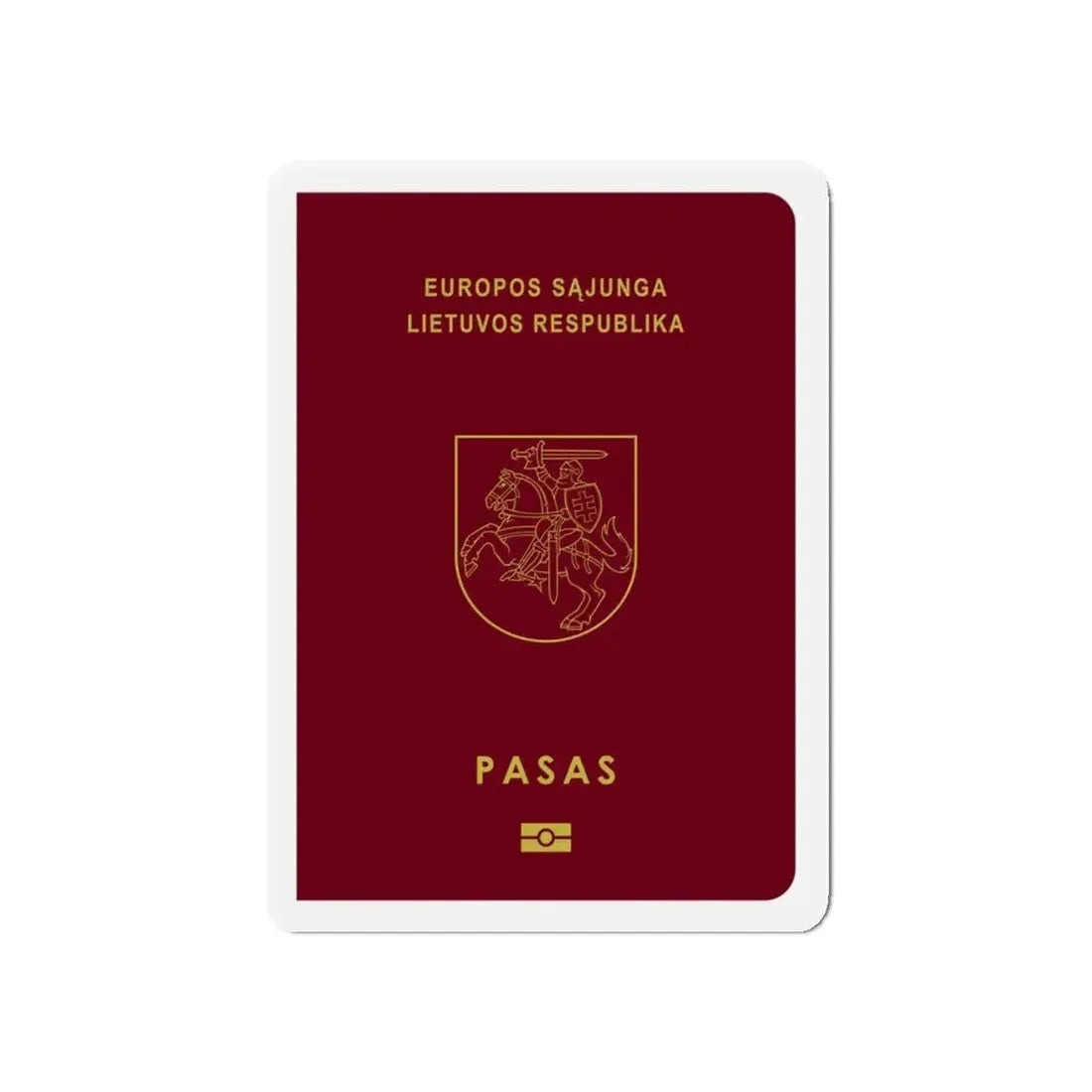 Lithuanian Passport - Refrigerator Magnet 5 Inch - The Sticker Space