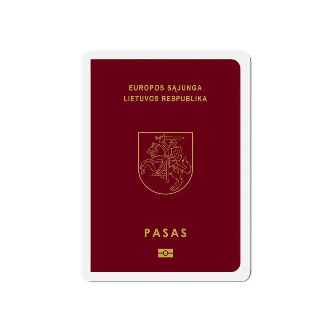 Lithuanian Passport - Refrigerator Magnet 6 Inch - The Sticker Space
