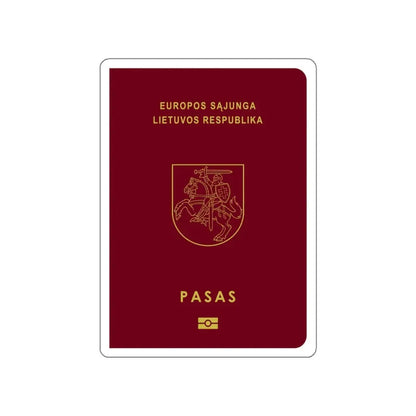Lithuanian Passport STICKER Vinyl Die-Cut Decal 4 Inch - The Sticker Space