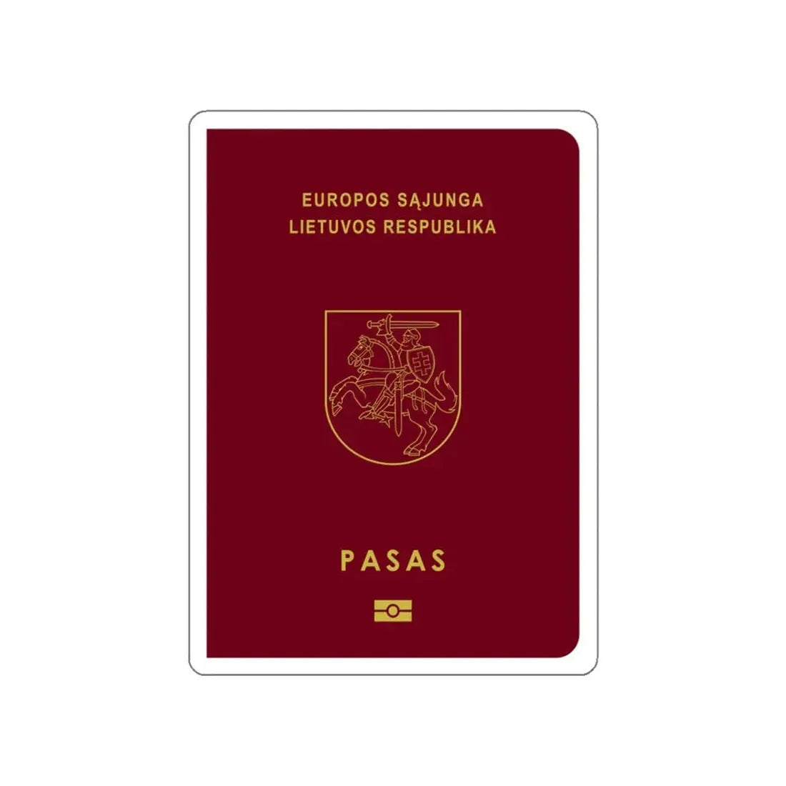 Lithuanian Passport STICKER Vinyl Die-Cut Decal 6 Inch - The Sticker Space