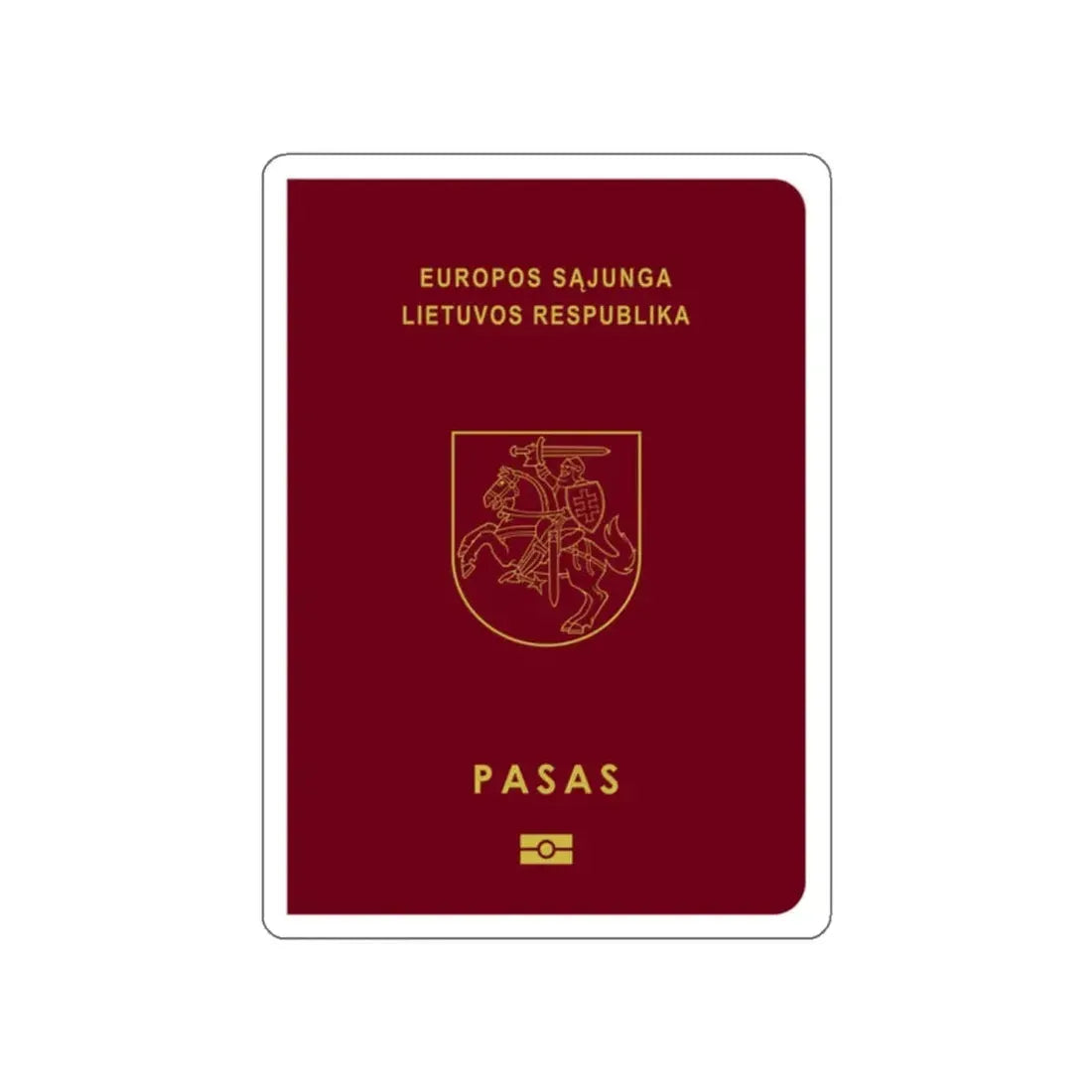 Lithuanian Passport STICKER Vinyl Die-Cut Decal - The Sticker Space