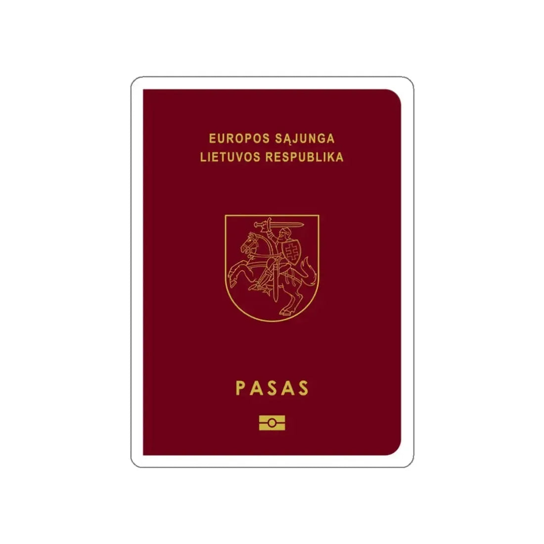 Lithuanian Passport STICKER Vinyl Die-Cut Decal - The Sticker Space