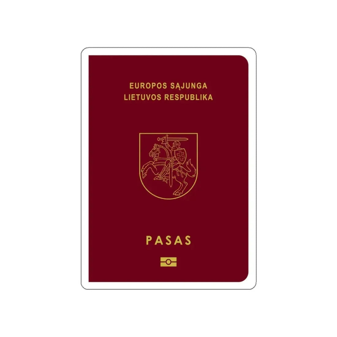 Lithuanian Passport STICKER Vinyl Die-Cut Decal - The Sticker Space