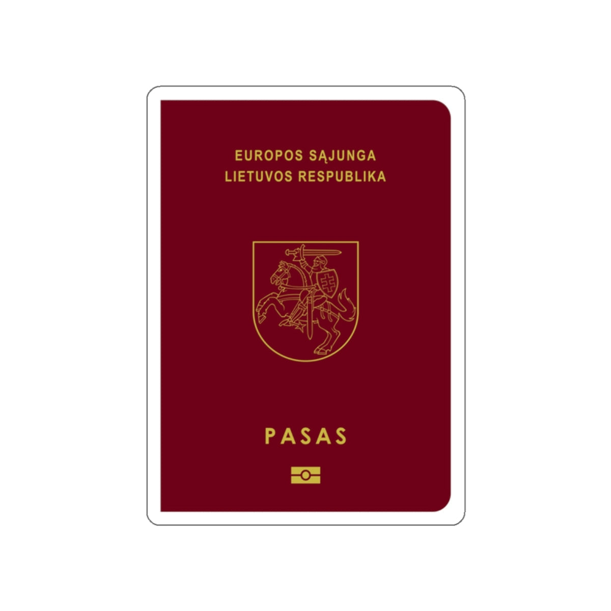 Lithuanian Passport STICKER Vinyl Die-Cut Decal-White-The Sticker Space