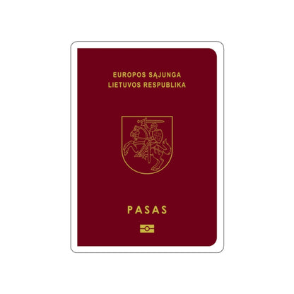 Lithuanian Passport STICKER Vinyl Die-Cut Decal-White-The Sticker Space