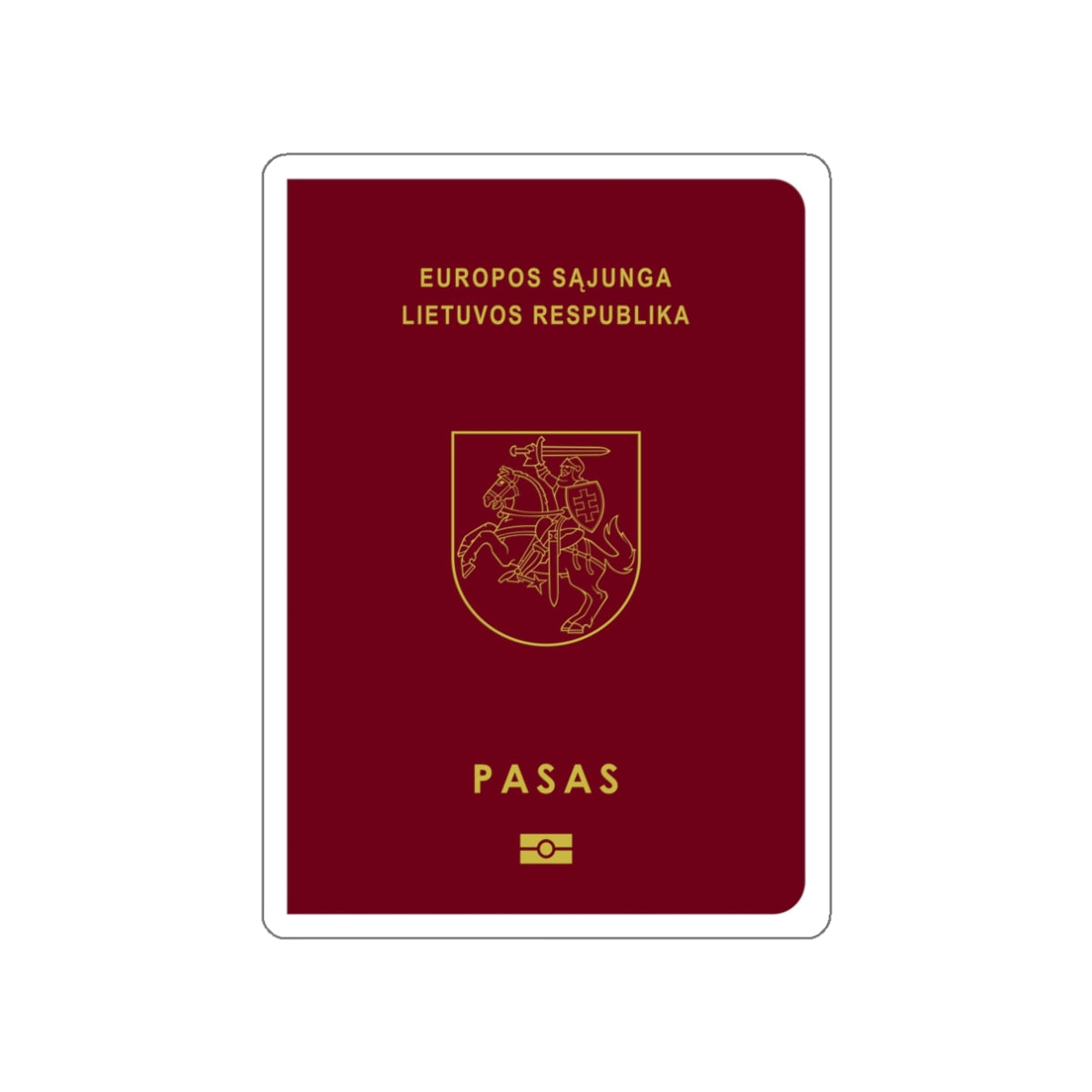 Lithuanian Passport STICKER Vinyl Die-Cut Decal-White-The Sticker Space