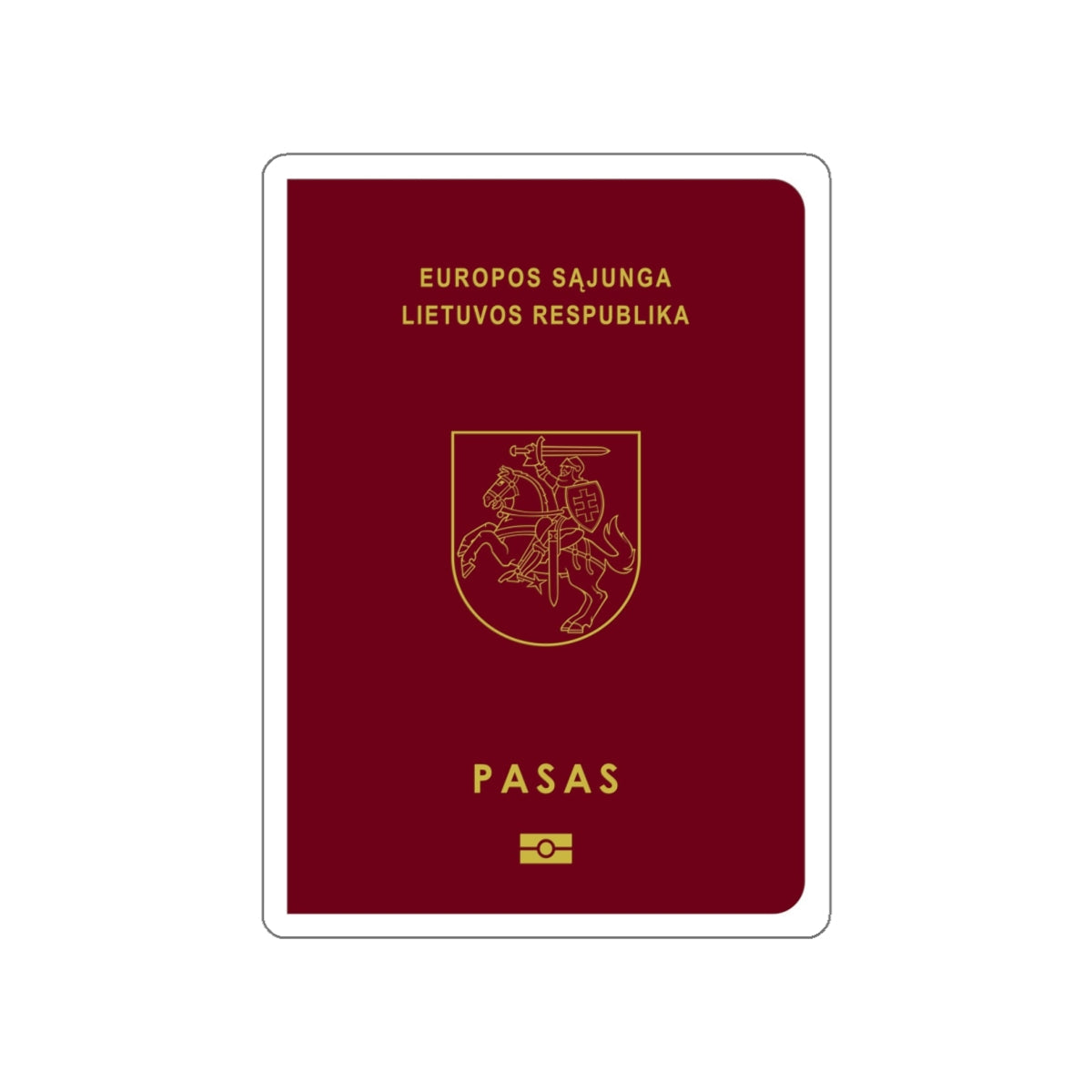 Lithuanian Passport STICKER Vinyl Die-Cut Decal-White-The Sticker Space