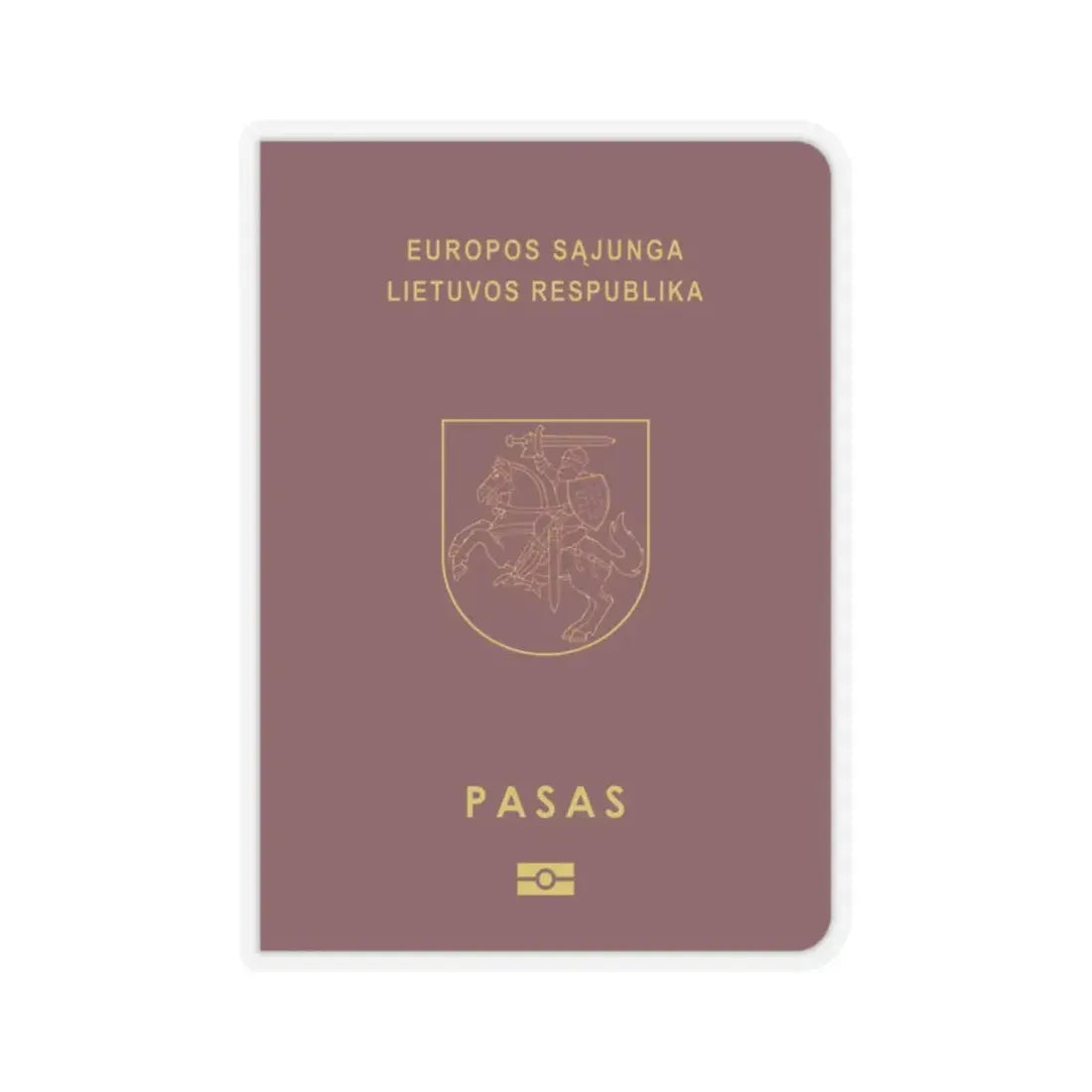 Lithuanian Passport - STICKER Vinyl Kiss-Cut Decal 2 Inch Transparent - The Sticker Space