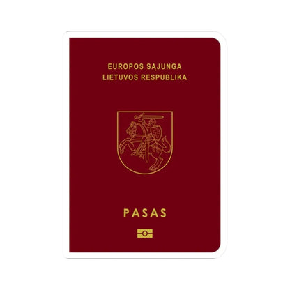 Lithuanian Passport - STICKER Vinyl Kiss-Cut Decal 2 Inch White - The Sticker Space
