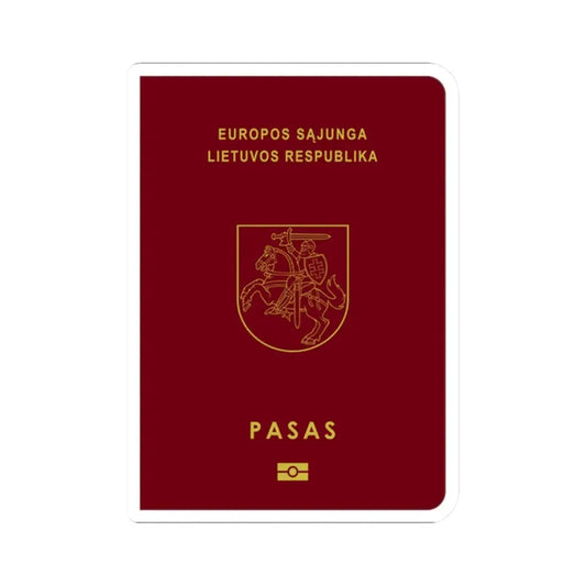Lithuanian Passport - STICKER Vinyl Kiss-Cut Decal 2 Inch White - The Sticker Space