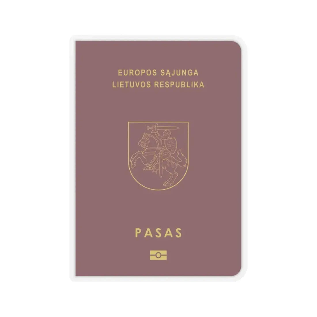 Lithuanian Passport - STICKER Vinyl Kiss-Cut Decal 3 Inch Transparent - The Sticker Space