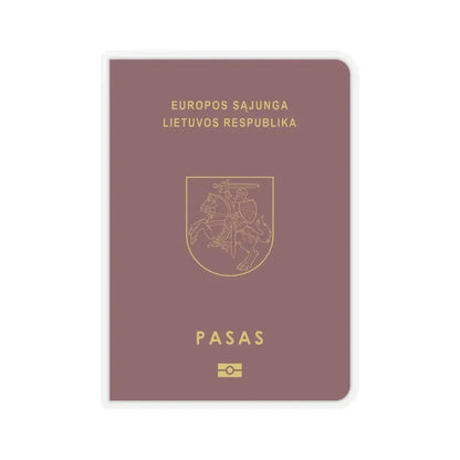 Lithuanian Passport - STICKER Vinyl Kiss-Cut Decal 3 Inch Transparent - The Sticker Space