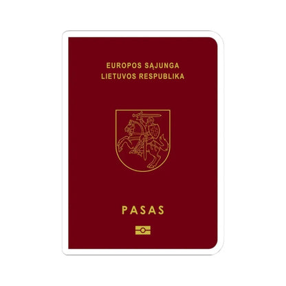 Lithuanian Passport - STICKER Vinyl Kiss-Cut Decal 3 Inch White - The Sticker Space