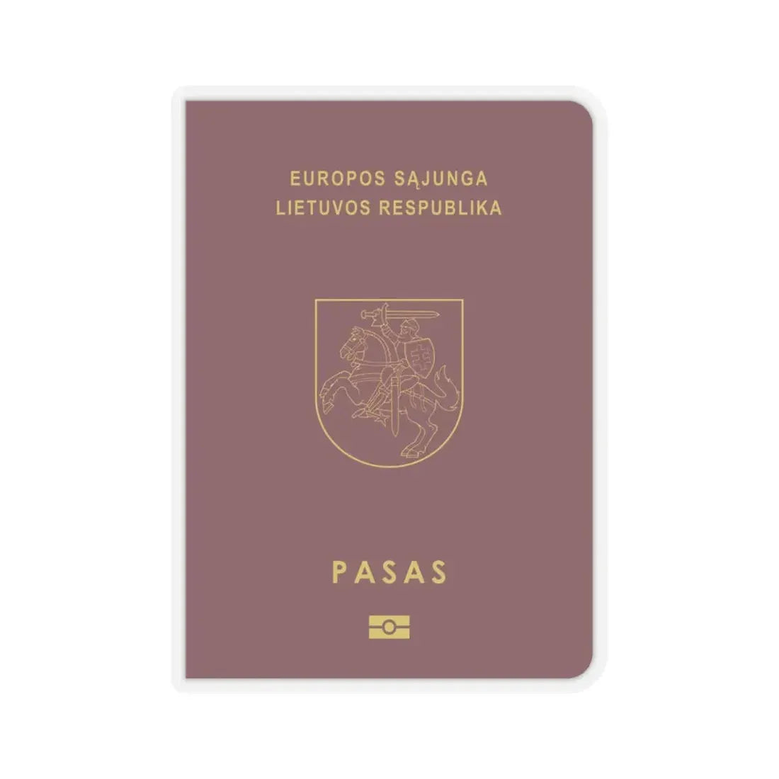 Lithuanian Passport - STICKER Vinyl Kiss-Cut Decal 4 Inch Transparent - The Sticker Space