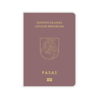 Lithuanian Passport - STICKER Vinyl Kiss-Cut Decal 4 Inch Transparent - The Sticker Space