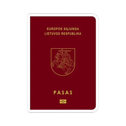 Lithuanian Passport - STICKER Vinyl Kiss-Cut Decal 4 Inch White - The Sticker Space