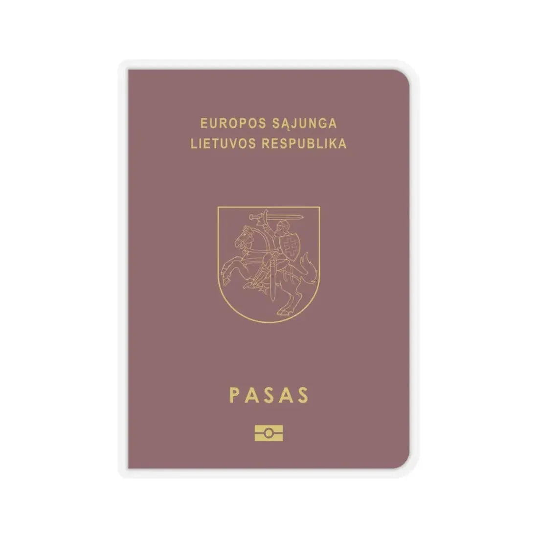 Lithuanian Passport - STICKER Vinyl Kiss-Cut Decal 6 Inch Transparent - The Sticker Space