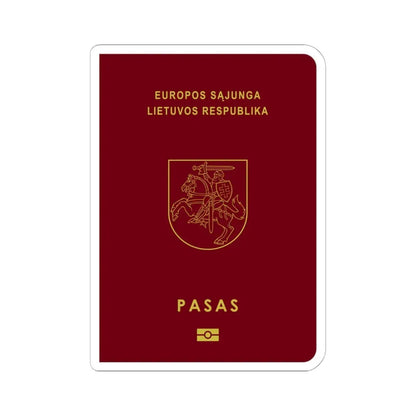 Lithuanian Passport - STICKER Vinyl Kiss-Cut Decal 6 Inch White - The Sticker Space