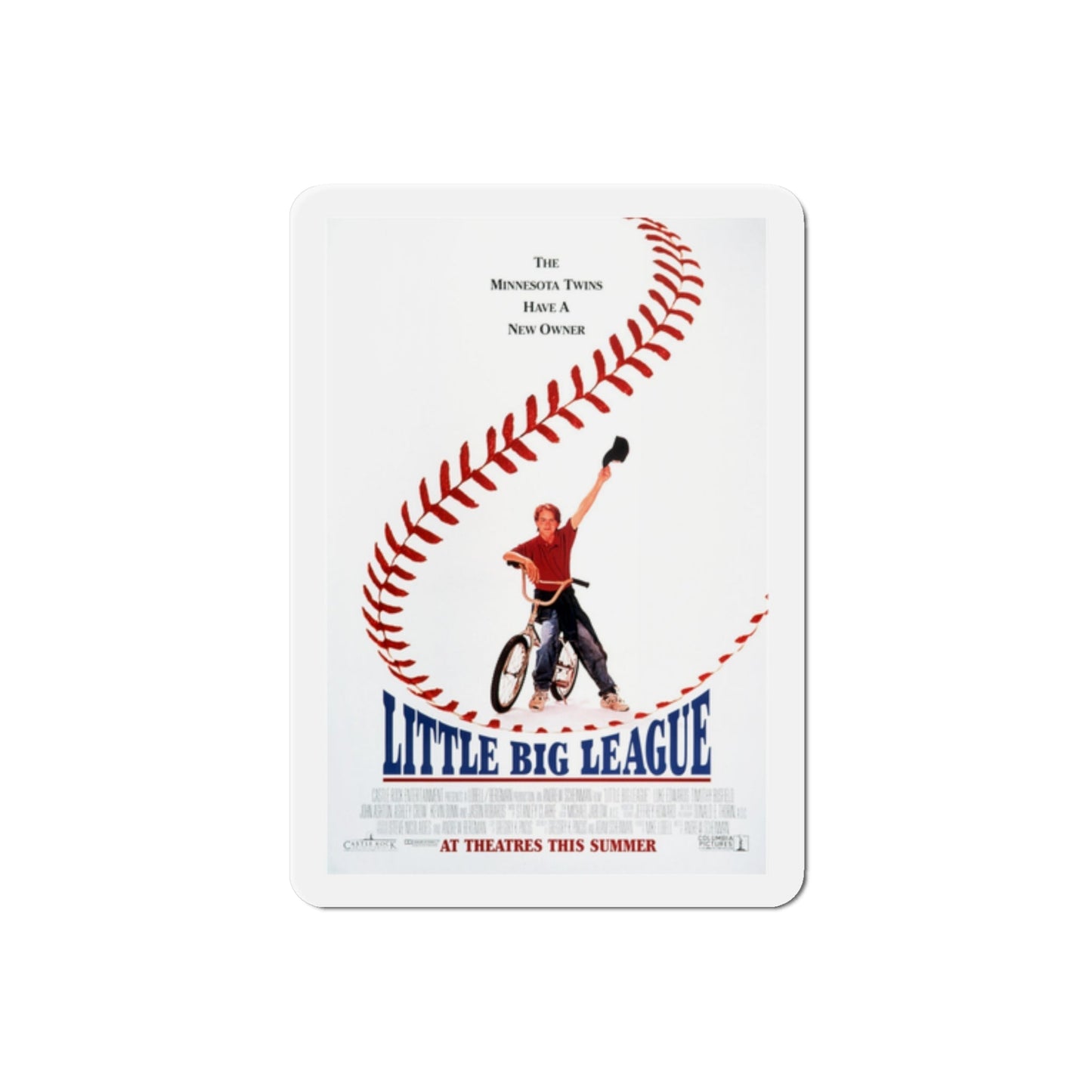 Little Big League 1994 Movie Poster Die-Cut Magnet-2" x 2"-The Sticker Space