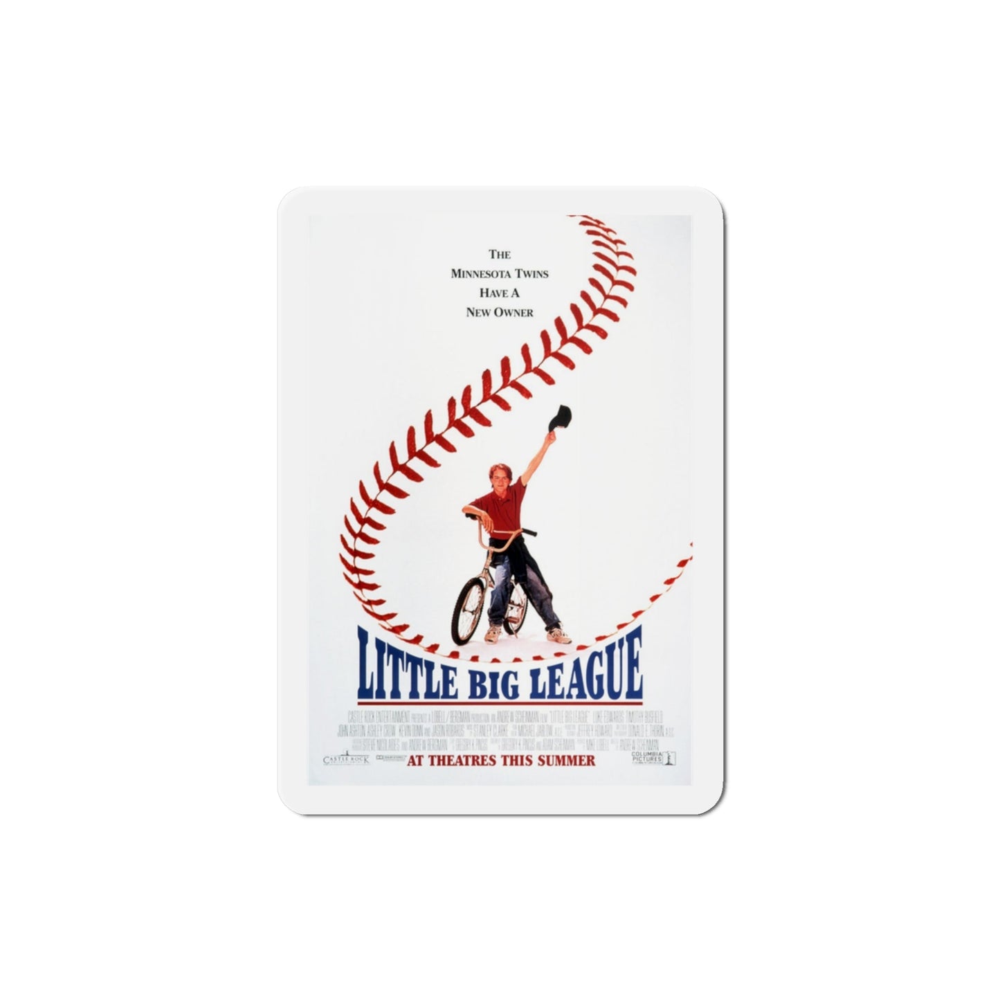 Little Big League 1994 Movie Poster Die-Cut Magnet-3" x 3"-The Sticker Space