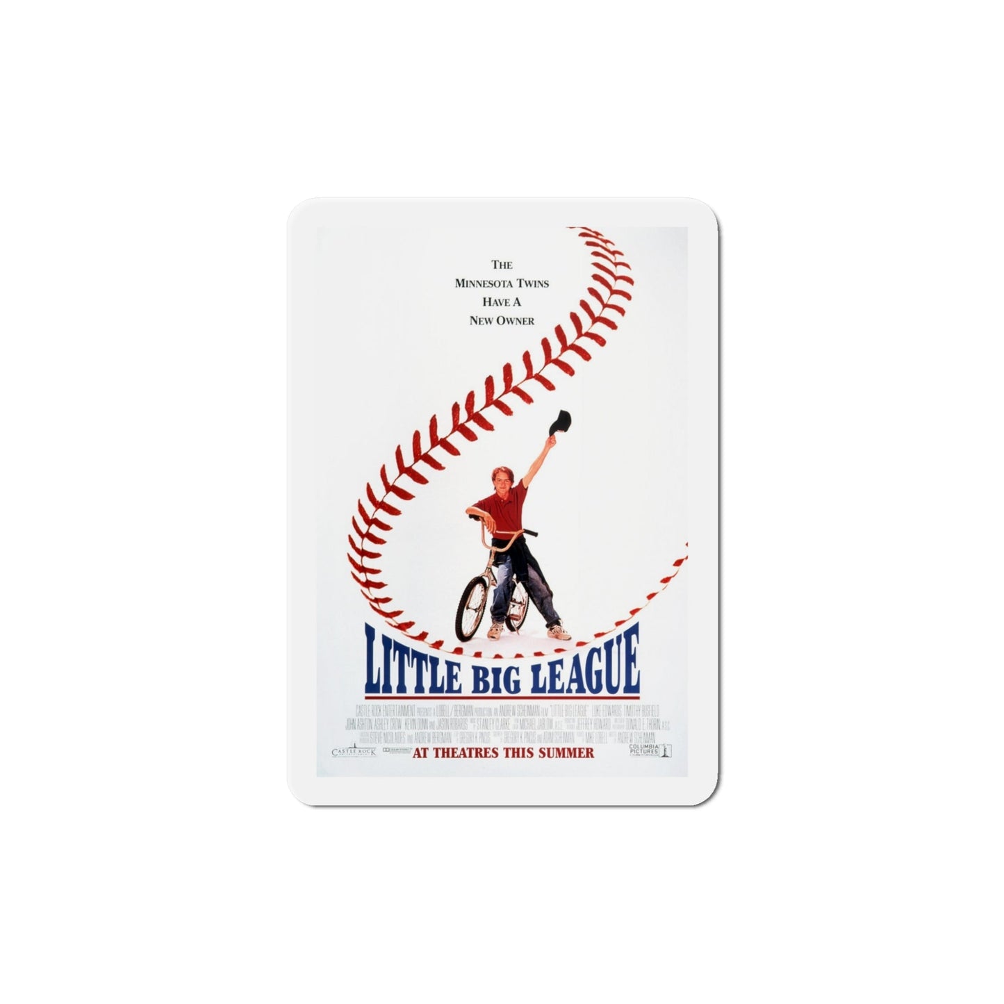 Little Big League 1994 Movie Poster Die-Cut Magnet-5" x 5"-The Sticker Space