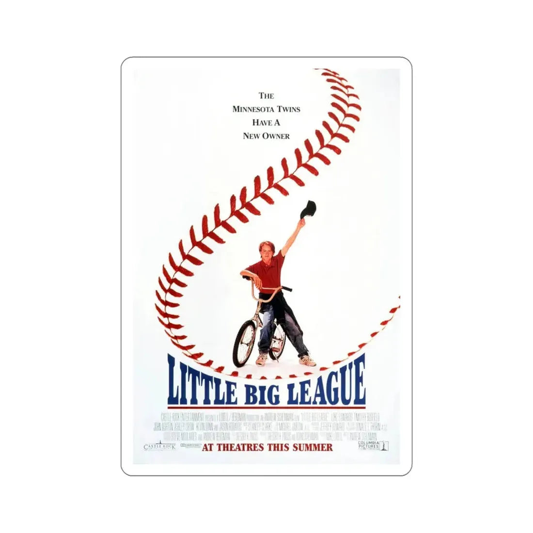 Little Big League 1994 Movie Poster STICKER Vinyl Die-Cut Decal 5 Inch - The Sticker Space