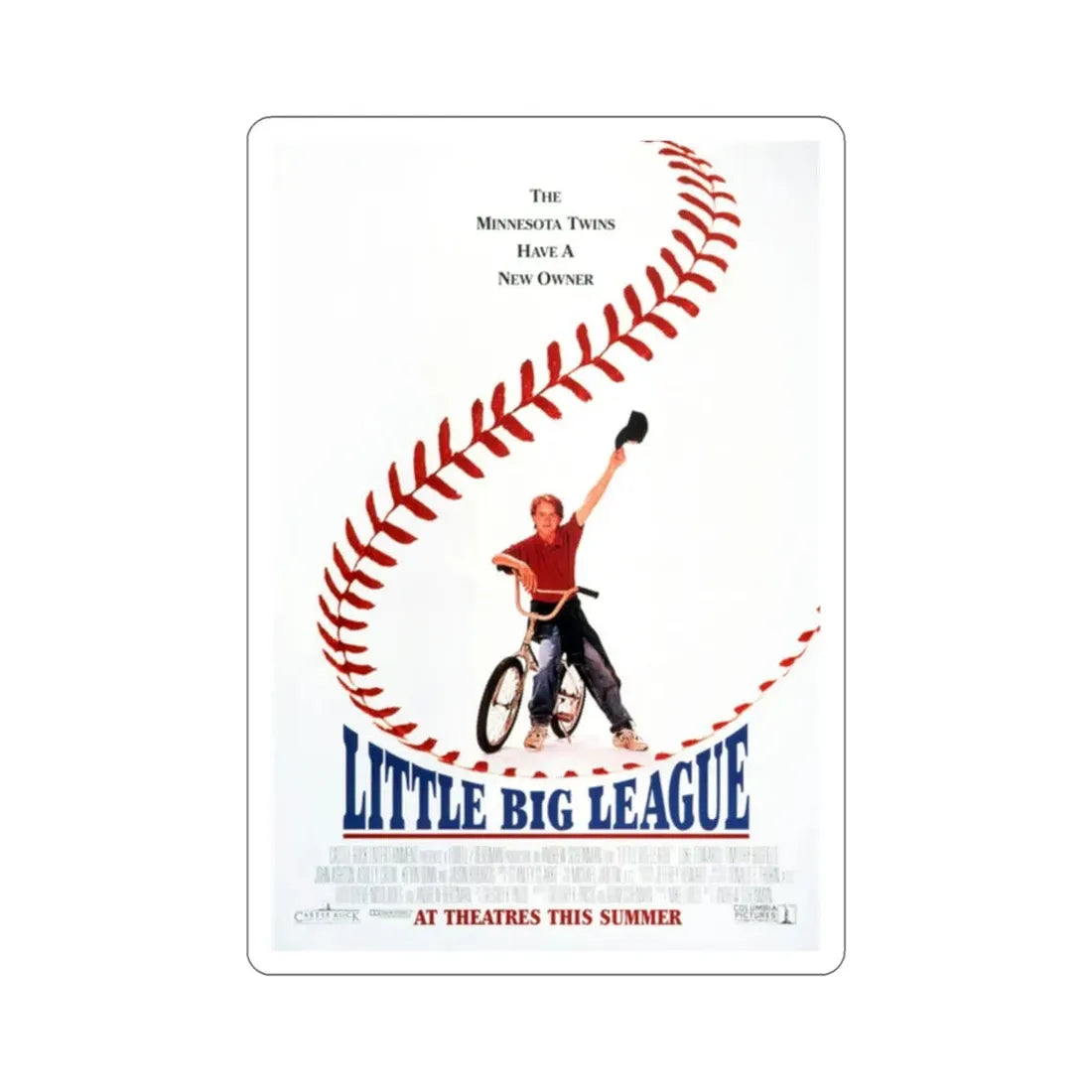 Little Big League 1994 Movie Poster STICKER Vinyl Die-Cut Decal - The Sticker Space