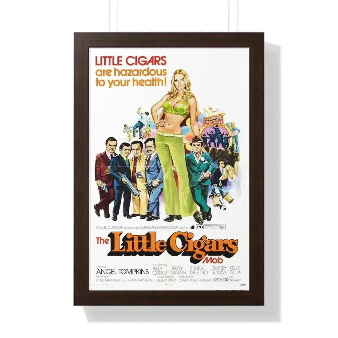 LITTLE CIGARS 1973 - Framed Movie Poster 16″ x 24″ Walnut - The Sticker Space