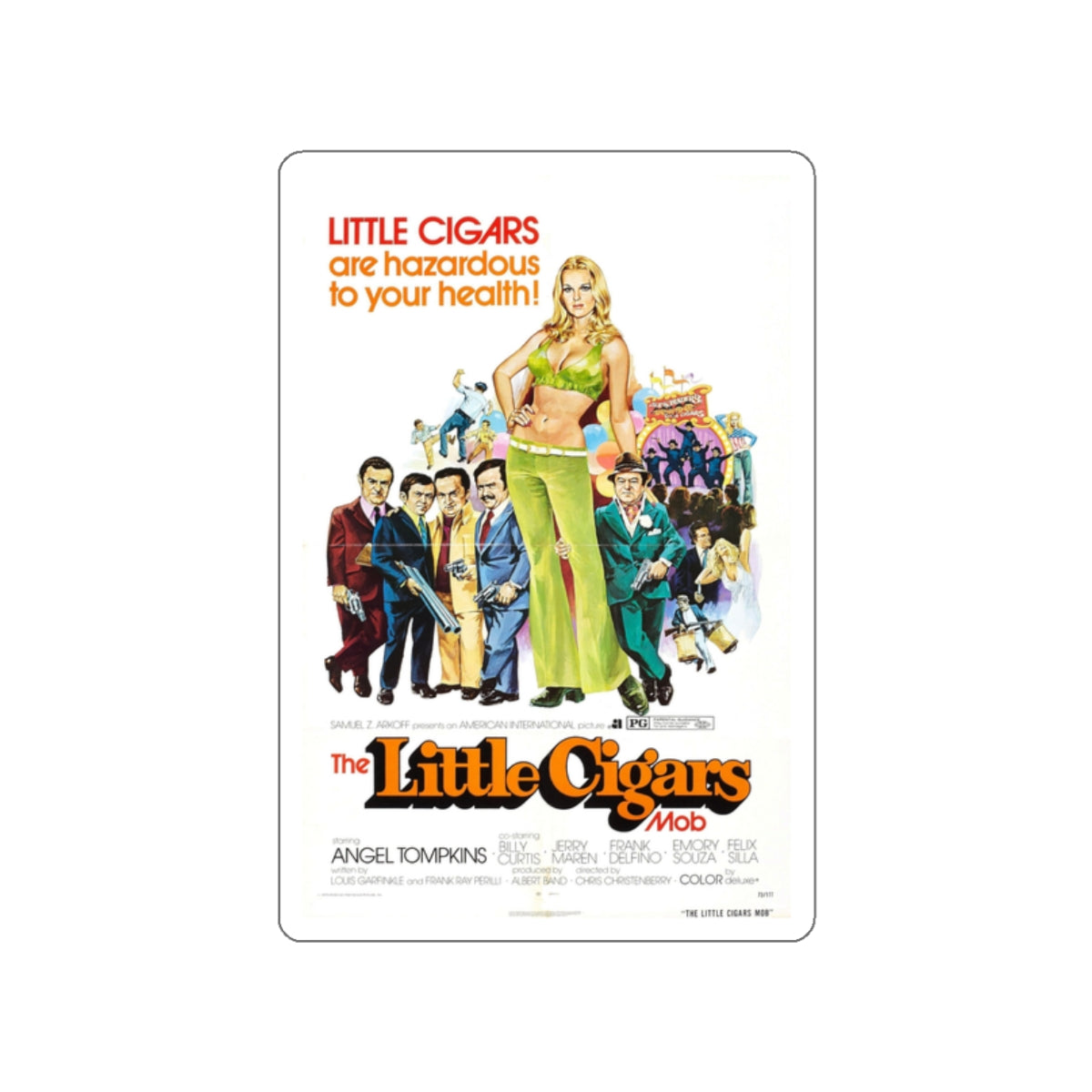 LITTLE CIGARS 1973 Movie Poster STICKER Vinyl Die-Cut Decal-2 Inch-The Sticker Space