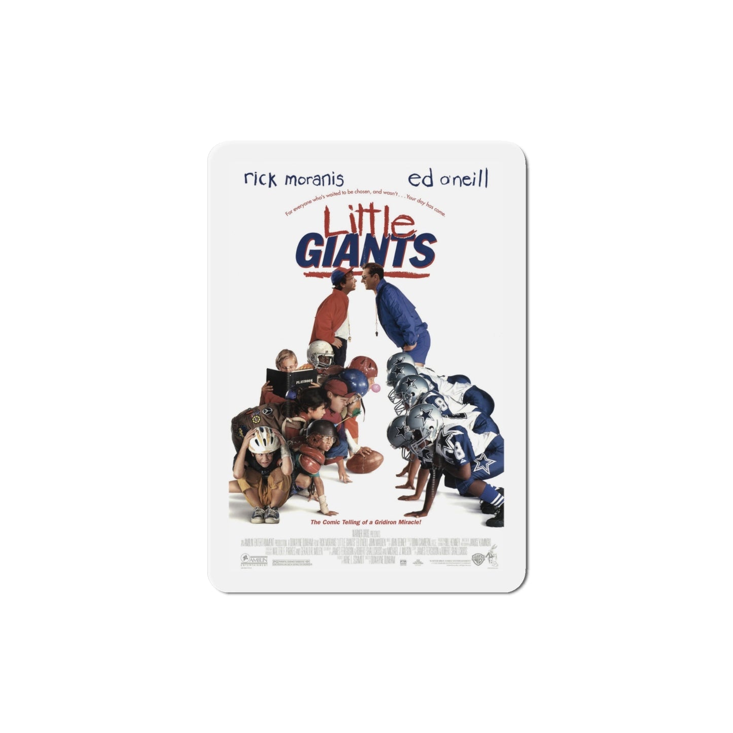 Little Giants 1994 Movie Poster Die-Cut Magnet-4" x 4"-The Sticker Space